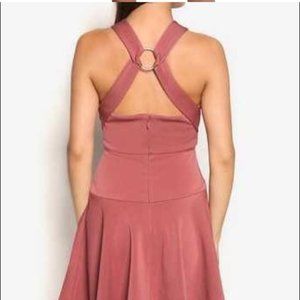 Topshop Cross Front Skater Dress